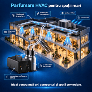 Sistem profesional de parfumare Aromatix HVAC B5000 — pentru clădiri, până la 4.000 m²