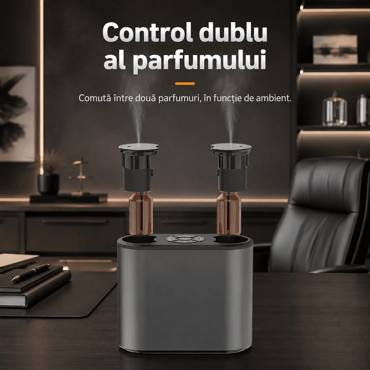 Aromatix DN03 — difuzor de parfum cu duză dublă, două arome, până la 60 m² - imagine 2