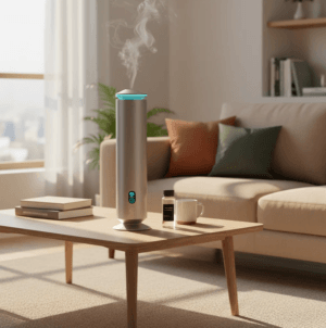 Aparat odorizant profesional Aromatix BD900 — difuzor de parfum cu Bluetooth și încărcare wireless, până la 100 m²
